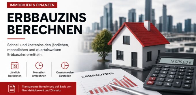 Erbbauzins berechnen - kostenloser Online-Rechner